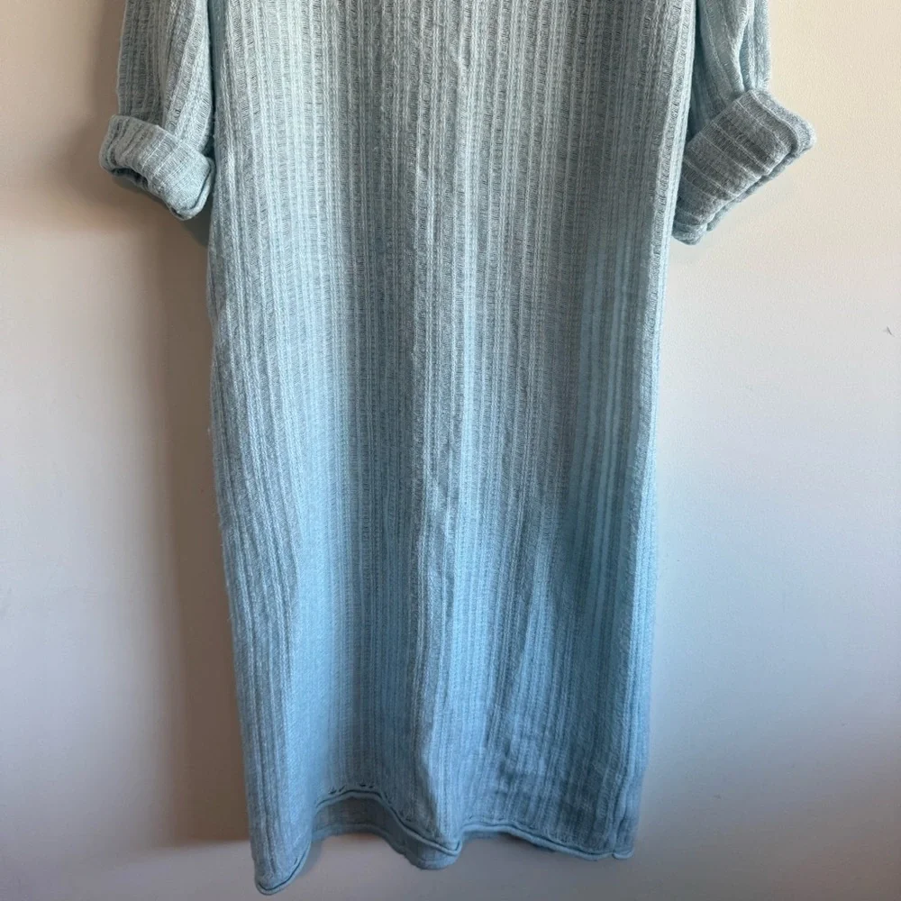 Zara light blue knit midi long sleeve sweater dress size M/L - Picture 5 of 13